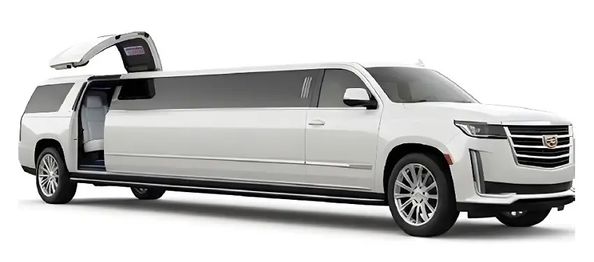 Elegant Limousines 12 white cadillac escalade limousine